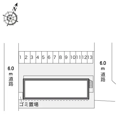 ★手数料０円★熊谷市石原　月極駐車場（LP）